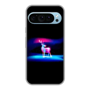 Силиконовый бампер с картинкой животных для Google Pixel 9 (Яркий олень)