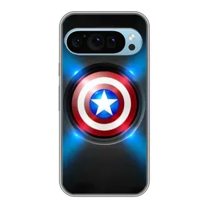 Чехол с Щитом Капитана Америки на Google Pixel 9 (Яркий Щит Капитана)