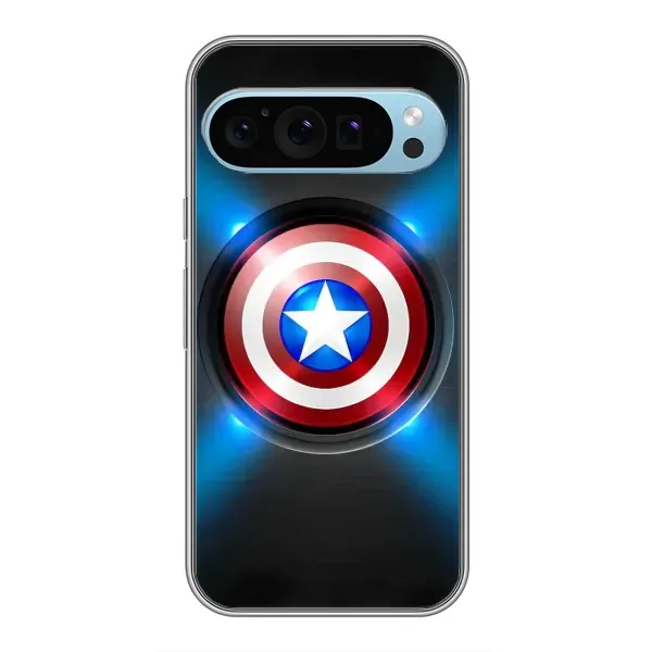 Чехол с рисунком «Яркий Щит Капитана» для Google Pixel 9