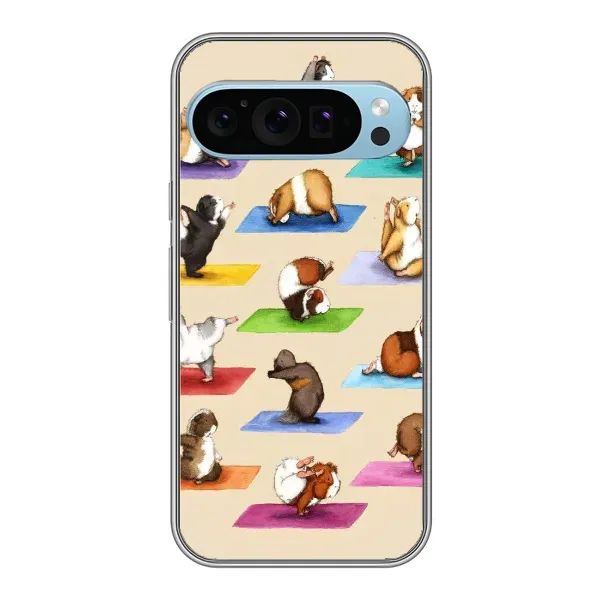 Чехол с рисунком «Ёга свинок» для Google Pixel 9 Чехол с рисунком «Ёга свинок» для Google Pixel 9