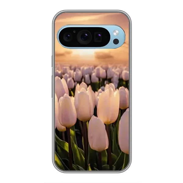Чехол с рисунком «Закат с цветами» для Google Pixel 9 Чехол с рисунком «Закат с цветами» для Google Pixel 9