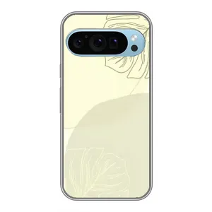 Чехол цветочный дизайн для Google Pixel 9 (Зелёный фон)