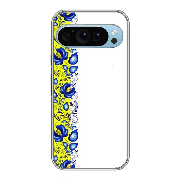 Чехол с рисунком «Желто-синяя вышиванка» для Google Pixel 9