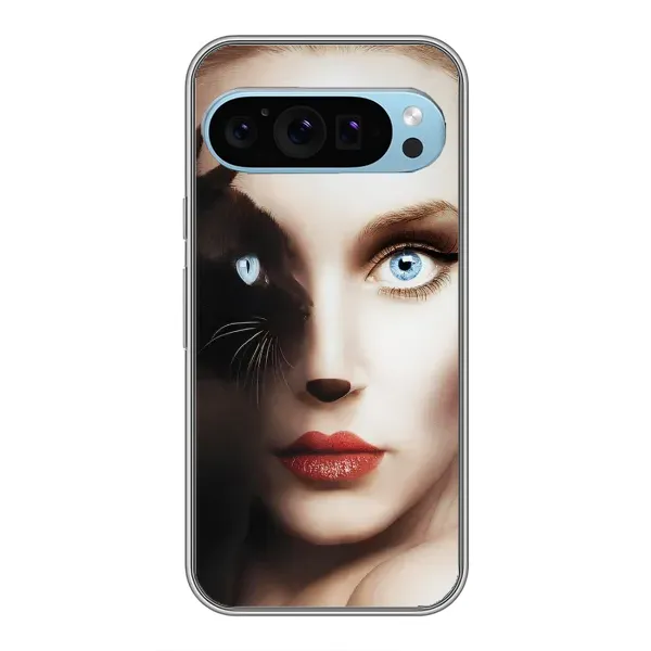 Чехол с рисунком «Женщина кошка» для Google Pixel 9 Чехол с рисунком «Женщина кошка» для Google Pixel 9