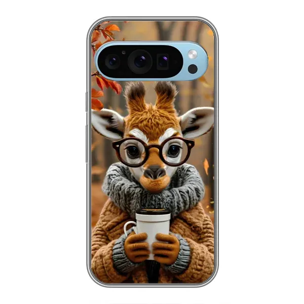 Чехол с рисунком «Жираф с кофе» для Google Pixel 9 Чехол с рисунком «Жираф с кофе» для Google Pixel 9