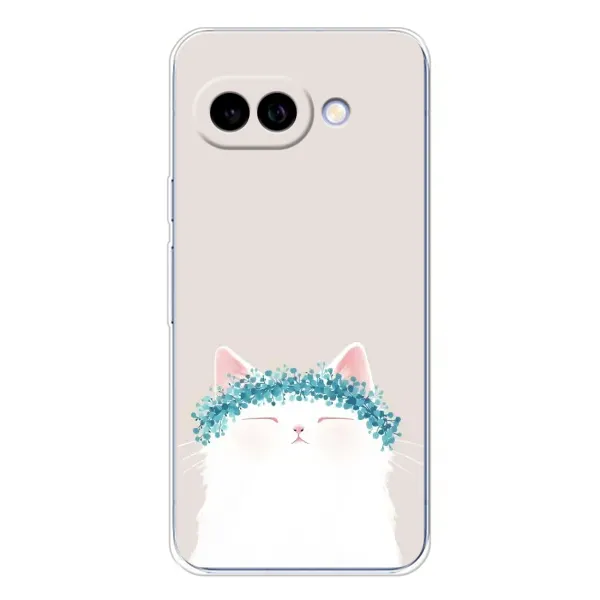 Чехол с рисунком «Белый котик» для Google Pixel 9A Чехол с рисунком «Белый котик» для Google Pixel 9A