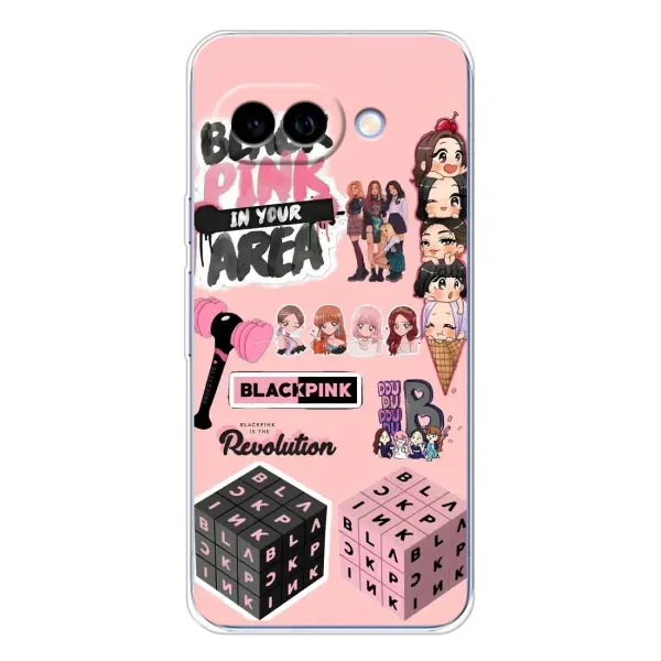 Чехол с рисунком «BLACK PINK коллаж» для Google Pixel 9A