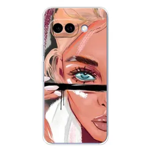 Силіконовый Чохол на Google Pixel 9A з картинкой Модных девушек (Дівчина та вії)