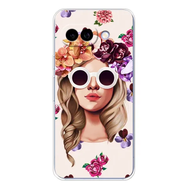 Чехол с рисунком «Девушка в очках» для Google Pixel 9A