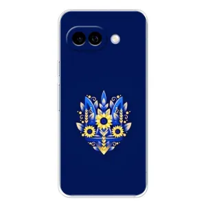 Чохол з картинкою (Патріотичний ГЕРБ) на Google Pixel 9A (Герб в квітах)