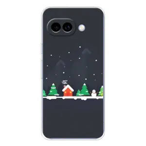 Силиконовый бампер на рождество для Google Pixel 9A (Город зимний)