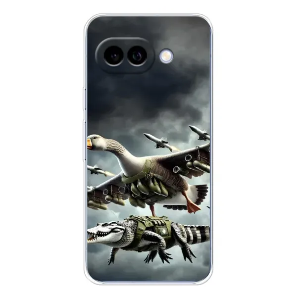 Чехол с рисунком «Гусини и крокодило» для Google Pixel 9A Чехол с рисунком «Гусини и крокодило» для Google Pixel 9A