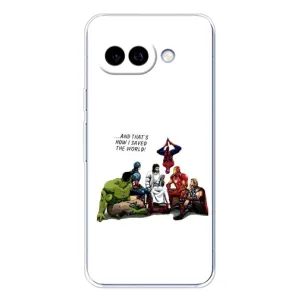 Чехол с рисунком «Иисус супергерой» для Google Pixel 9A