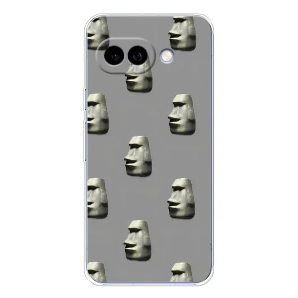 Чехол с рисунком «Каменное лицо» для Google Pixel 9A