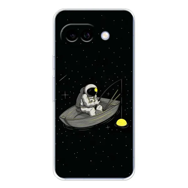 Чехол с рисунком «Космонавт на рыбалке» для Google Pixel 9A