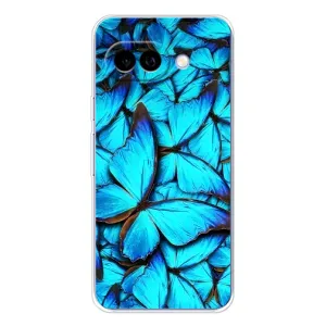 Силиконовый бампер с картинкой животных для Google Pixel 9A (Крылья бабочек)