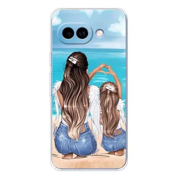 Чехол с рисунком «Мама и дочь» для Google Pixel 9A