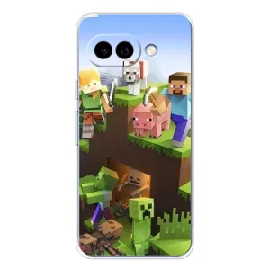 Чехлы для Google Pixel 9A (Персонажи Майн Крафт) (Майн-крафт)