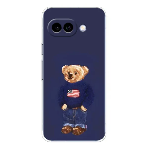 Чехол с рисунком «Мишка USA» для Google Pixel 9A
