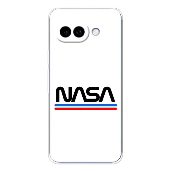 Чехол с рисунком «NASA на белом фоне» для Google Pixel 9A