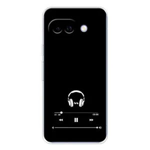 Чехол с картинками на черном фоне для Google Pixel 9A (Плеер)