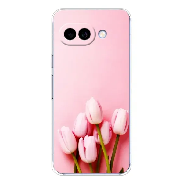 Чехол с рисунком «Розовые тюльпаны» для Google Pixel 9A