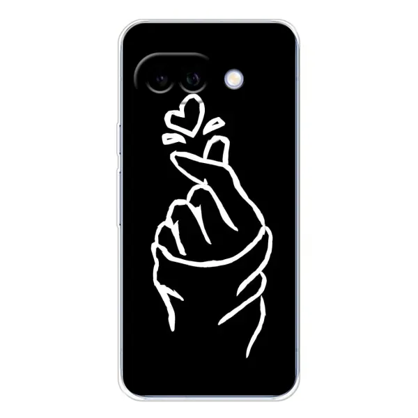 Чохол з малюнком «Сердечко на чорному» для Google Pixel 9A Чохол з малюнком «Сердечко на чорному» для Google Pixel 9A
