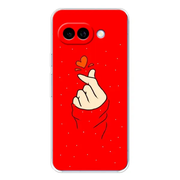 Чохол з малюнком «Сердечко на червоному» для Google Pixel 9A Чохол з малюнком «Сердечко на червоному» для Google Pixel 9A