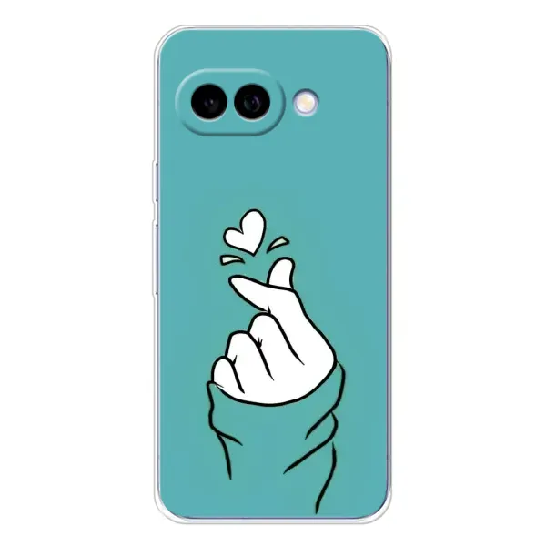 Чохол з малюнком «Сердечко на бірюзовому» для Google Pixel 9A Чохол з малюнком «Сердечко на бірюзовому» для Google Pixel 9A