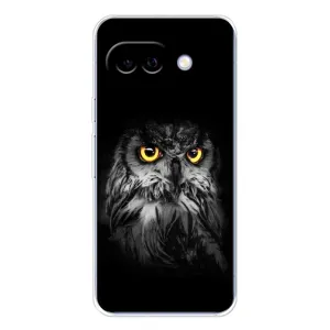 Чехлы с принтом СОВЫ для Google Pixel 9A (Сова на чёрном)