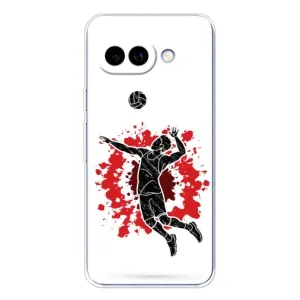 Чехлы с принтом Спортивная тематика для Google Pixel 9A (Волейболист)