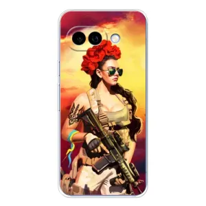ЗСУ Чохли (TPU) для Google Pixel 9A (Жінка солдат)
