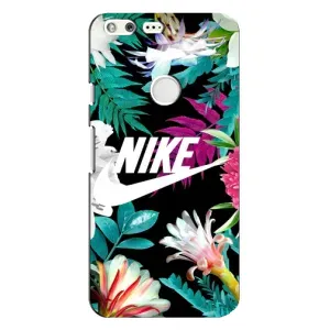 Силіконовый Чохол на Google Pixel XL з картинкою НАЙК (Квітковий Nike)