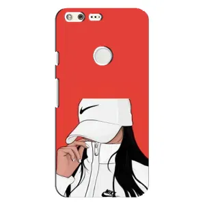 Силіконовый Чохол на Google Pixel XL з картинкой Модных девушек (Дівчина Nike)