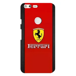 Силиконовый бампер с картинкой машины на Google Pixel XL (Ferrari Logo)