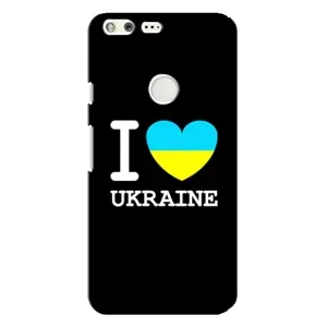 Чехол с Украинской символикой на Гугл Пиксель ХЛ (I Love Ukraine)