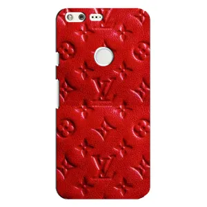 Текстурный Чехол Louis Vuitton для Гугл Пиксель ХЛ (Красный ЛВ)