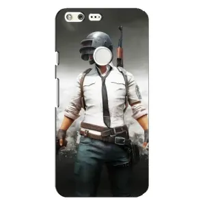 Силиконовый чехол с картинкой "Герой Pubg" на Google Pixel XL (Пабг)