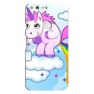 Чехол Unicorn на Google Pixel XL (Радуга единорожка)