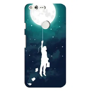 Чехол (ТПУ) с планетами на Google Pixel XL (To The moon)
