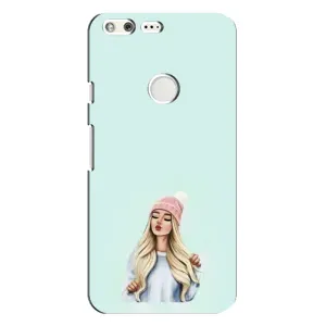Силіконовый Чохол на Google Pixel XL з картинкой Модных девушек (В шапці)