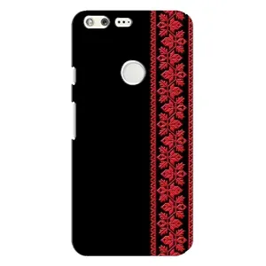 Силіконовый Чохол на Google Pixel XL з картинкой Вишиванки (Вишиванка на чорному)