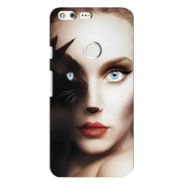 Чехол с рисунком «Женщина кошка» для Google Pixel XL Чехол с рисунком «Женщина кошка» для Google Pixel XL