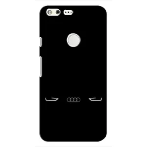 Силиконовый бампер с картинкой машины на Google Pixel (Силует Audi)