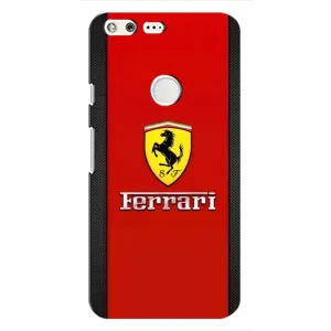 Силиконовый бампер с картинкой машины на Google Pixel (Ferrari Logo)