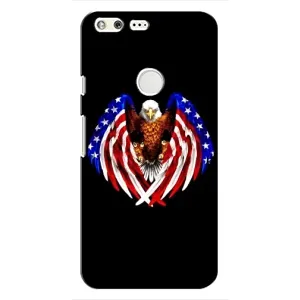 Чехол Флаг USA для Google Pixel (Крылья США)