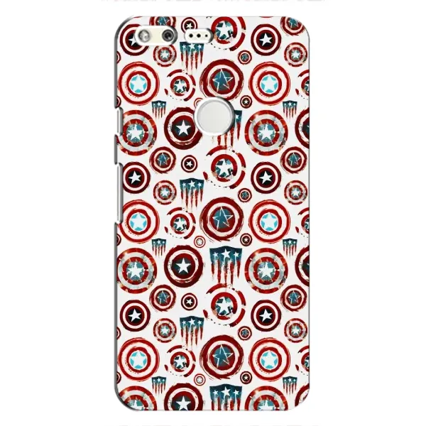 Чехол с рисунком «Марвел щиты» для Google Pixel
