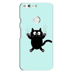 Силиконовый чехол с котиком для Google Pixel (Падающий кот)