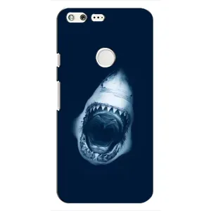 Силиконовый бампер с картинкой животных для Google Pixel (Пасть Акулы)