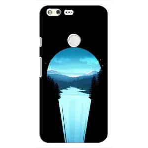 Летний Чехол на Google Pixel (Синий Водопад)